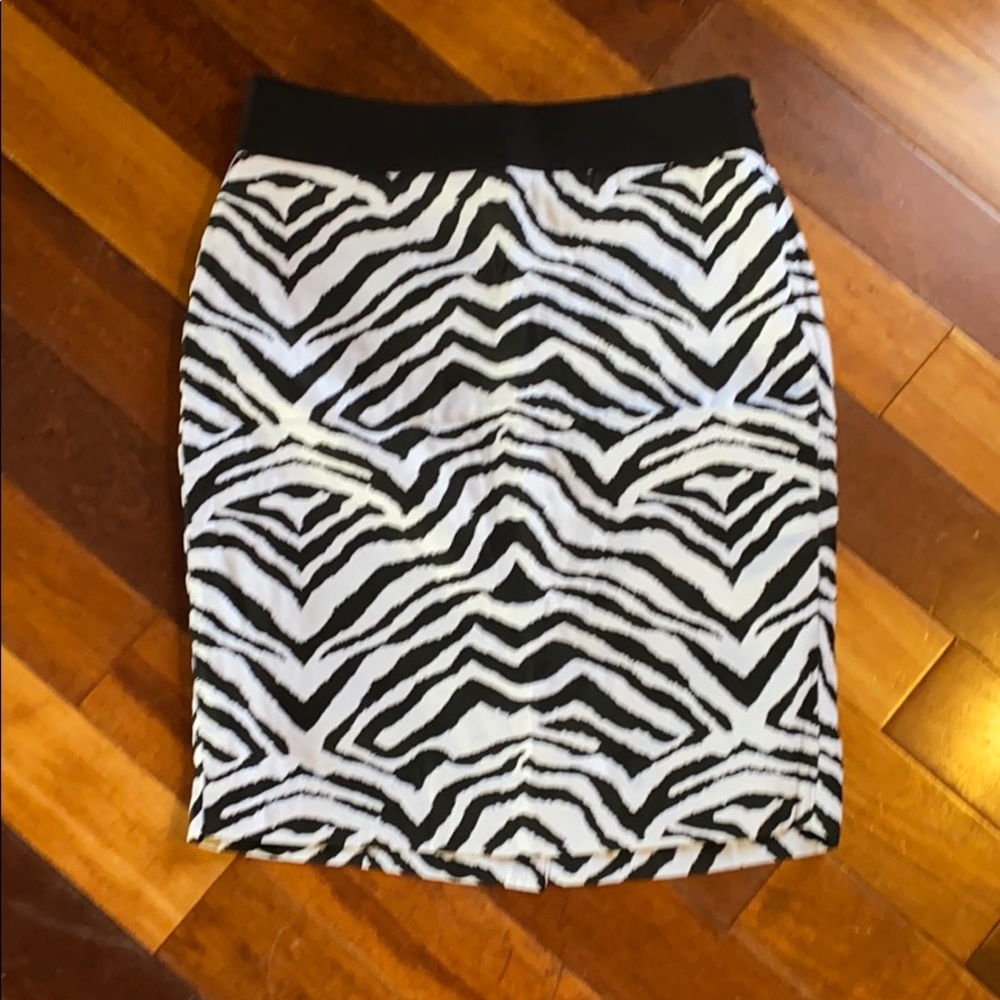 Zebra Print Pencil Skirt